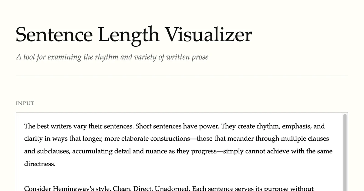 Sentence Length Color Highlighter