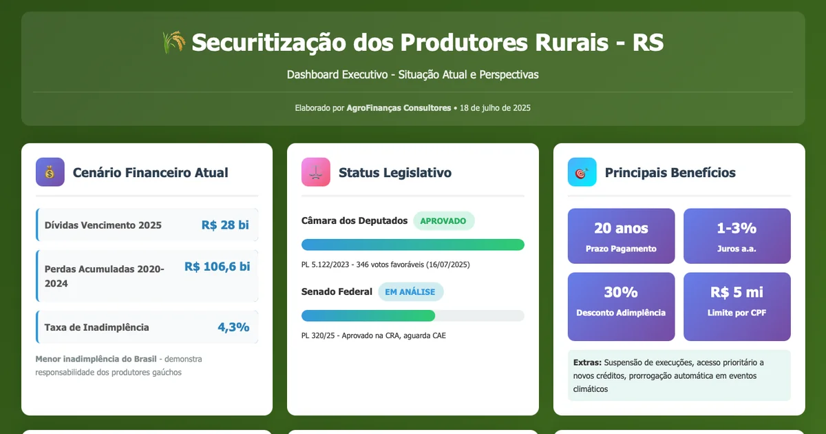 Dashboard - Securitização dos Produtores Rurais RS | Claude