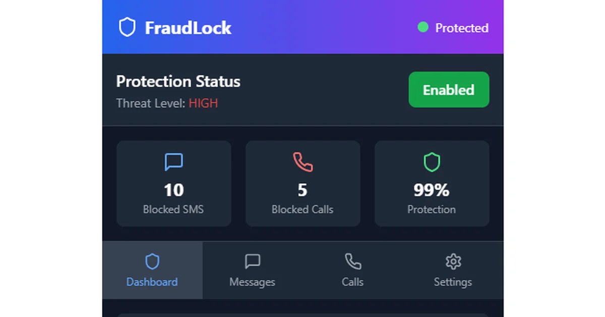 Bank Fraud Lock - Mobile App Prototype | Claude